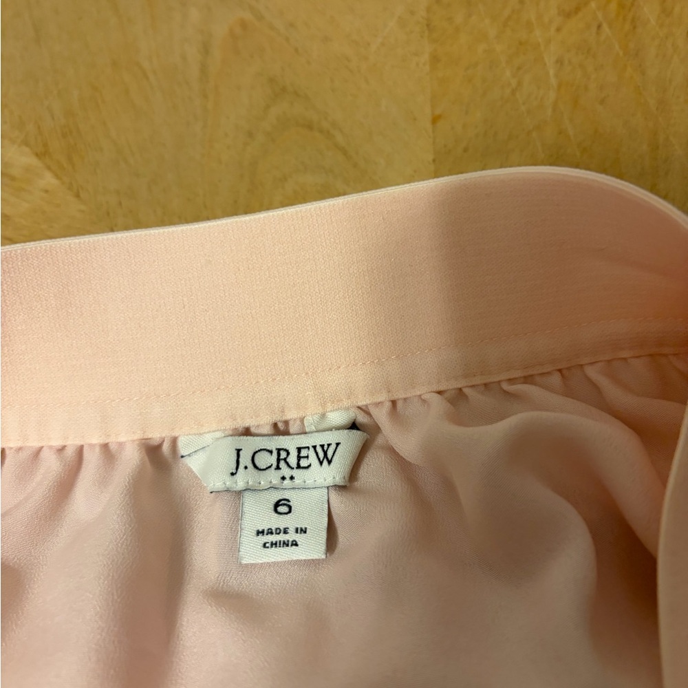J. Crew Soft Pink Pleated A-Line Skirt Flowy light material great for summer - Picture 4 of 5